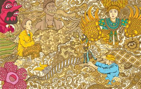  Coloring Book for Grown-Ups: Exploring Indonesian Art Traditions through Whimsical Designs